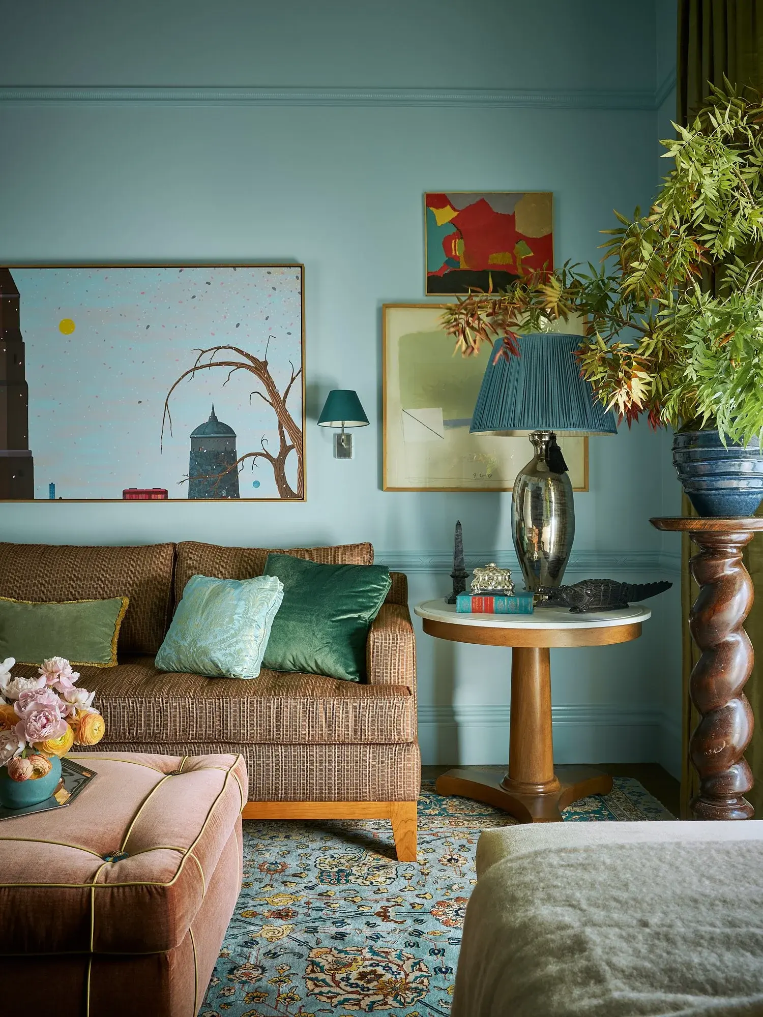 Inside the studio — a considered, material-rich interior